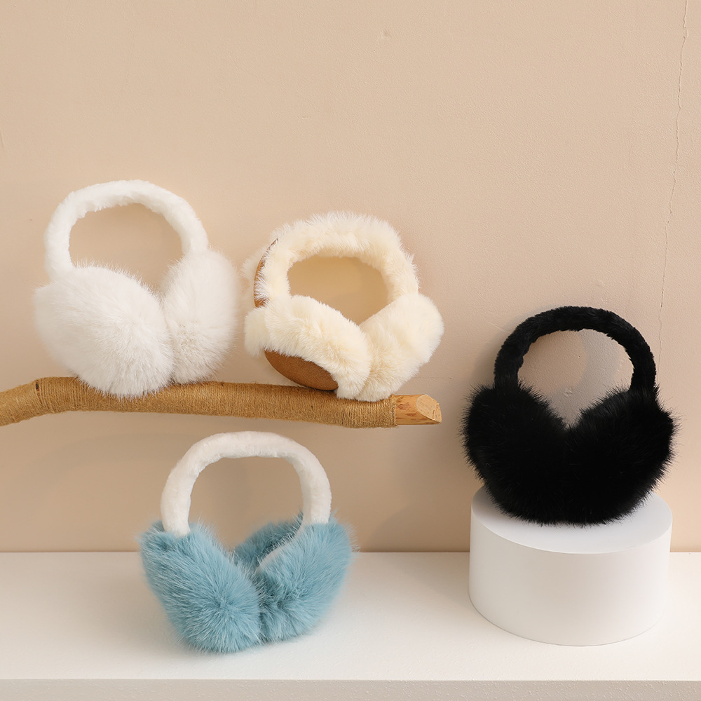 Simple Folding Winter Ear Protection Boys' Earmuffs Warm Anti-freezing Earmuffs Student Ear Cap Children's Ear Cover Plush Girls'