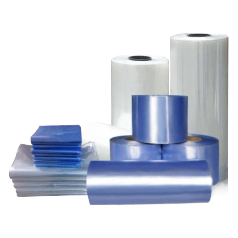 Heat shrinkable film packaging bag pof shrink film pvc heat shrinkable bag bottle sealing remote control sneakers plastic film in stock