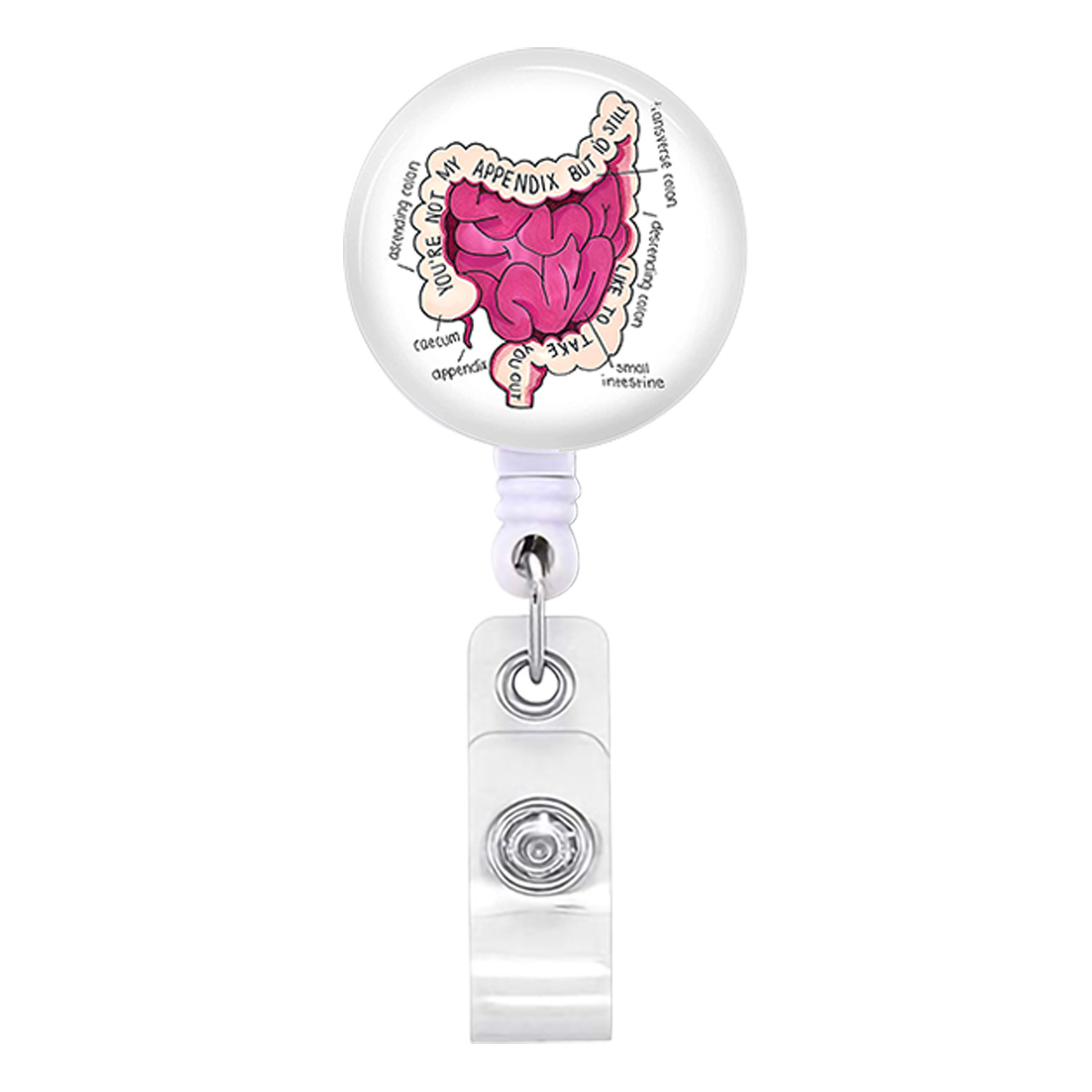 Picture of Heart, Spleen and Lung Brain, Large Intestine Organ Easy-Pull Buckle, Telescopic Easy-Pull Id Buckle, Doctor Nurse Badge Buckle Badge