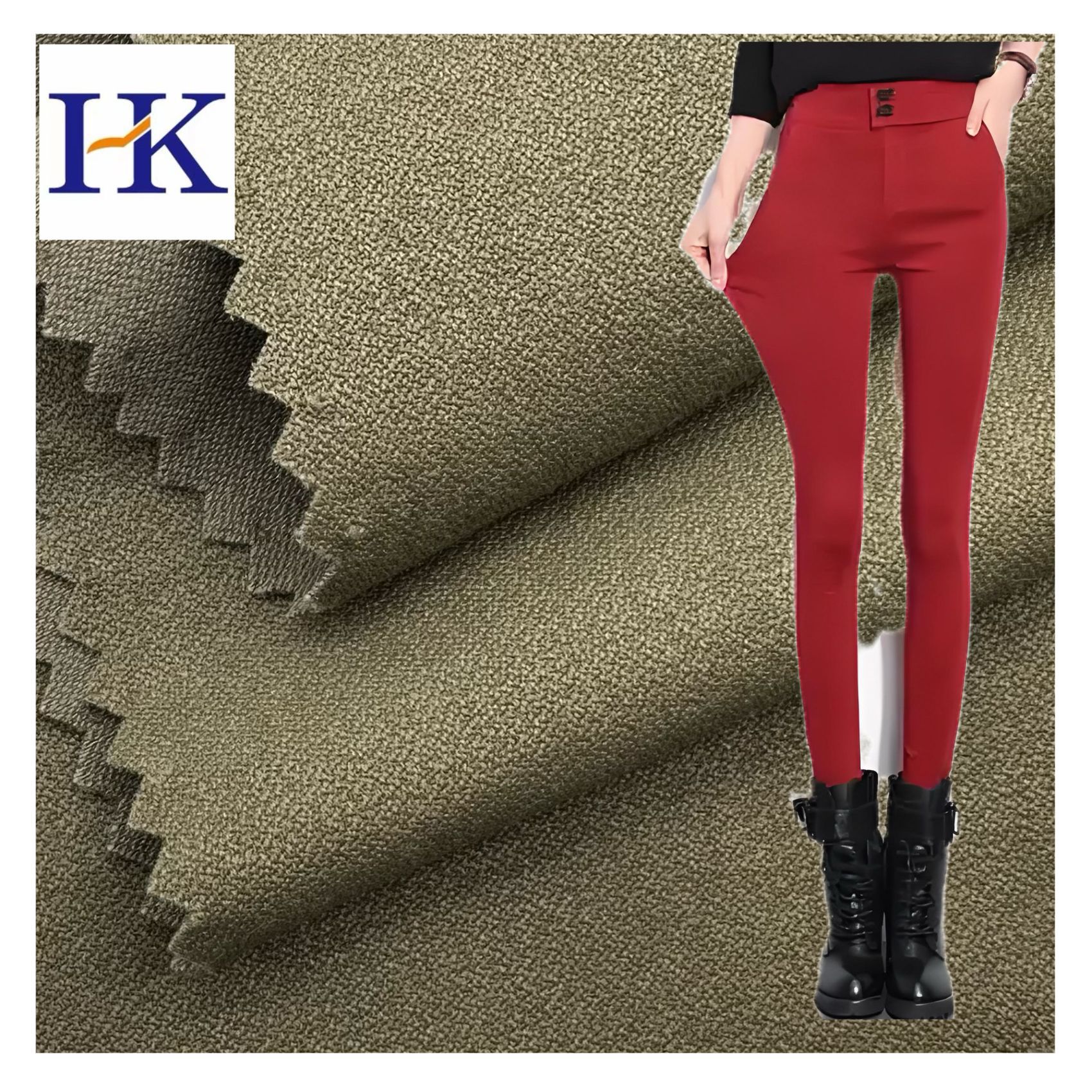 3/1 broken card NR warp elastic grosgrain 70D 40D * 16S nylon rayon spandex autumn and winter women's tight pants fabric
