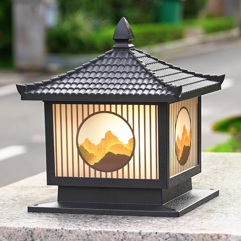 Picture of Solar Garden Light Outdoor Waterproof Home LED Villa Gate Garden Square Enclosure Stigma Solar Light