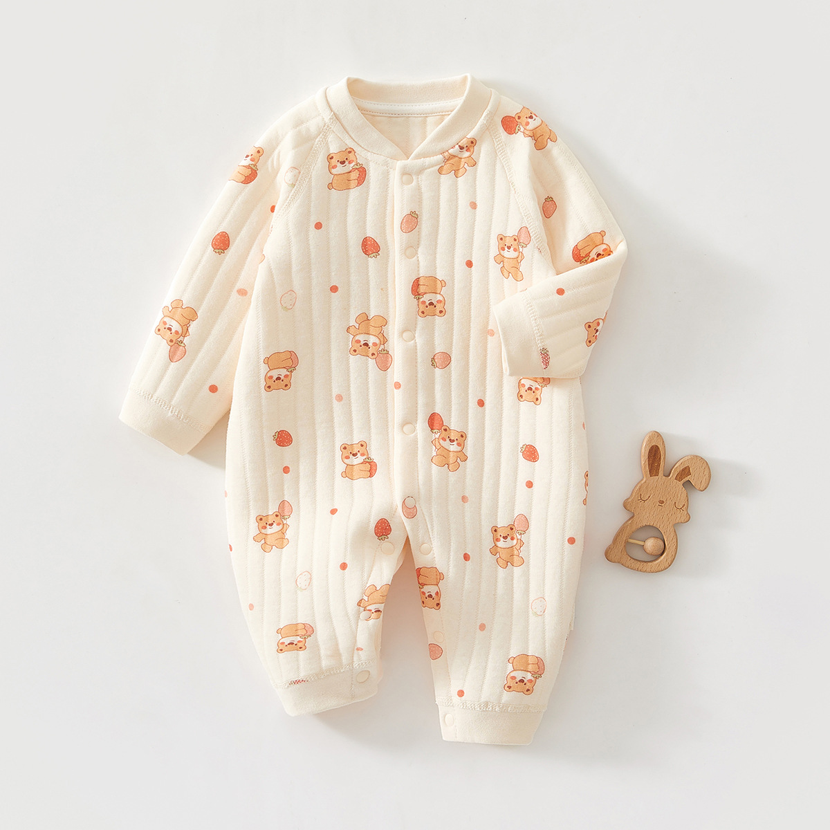 Picture of Baby clothes winter cotton thickened jumpsuit Spring and Autumn Winter newborn male and female baby quilted warm cotton-padded clothes