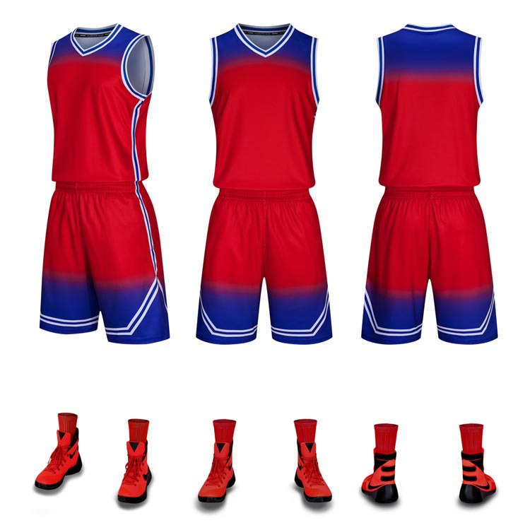 Picture of New basketball uniform set custom summer adult children's training game team uniform group purchase wholesale breathable sweat-absorbent Jersey