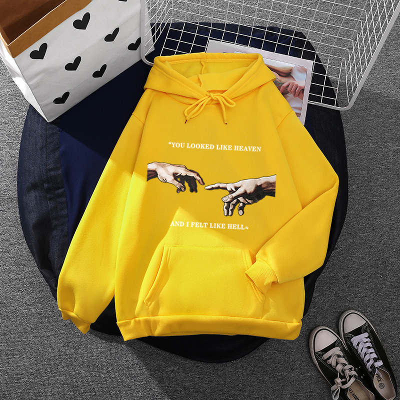 Picture of 2021 cross-border European and American wind cross-border foreign trade loose support small batch LOGO printing hoodie a generation of hair