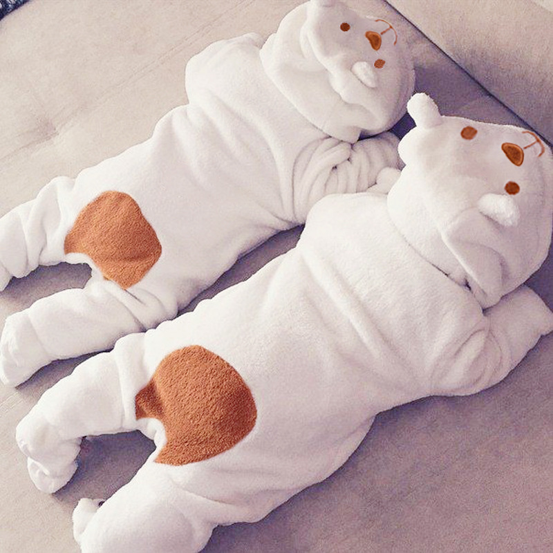 Picture of Amazon Explosions Baby jumpsuit Ha-Yi Climbing Wear Newborn Warm jumpsuit Cotton-Padded Baby Outgoing Wear