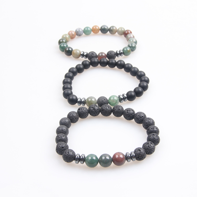 Picture of Zhou Lianfa Tiger Eye Bracelet Men's 8MM Beads suit Elastic Adjustable Black Crystal Beads Suitable for Ladies Ceremony