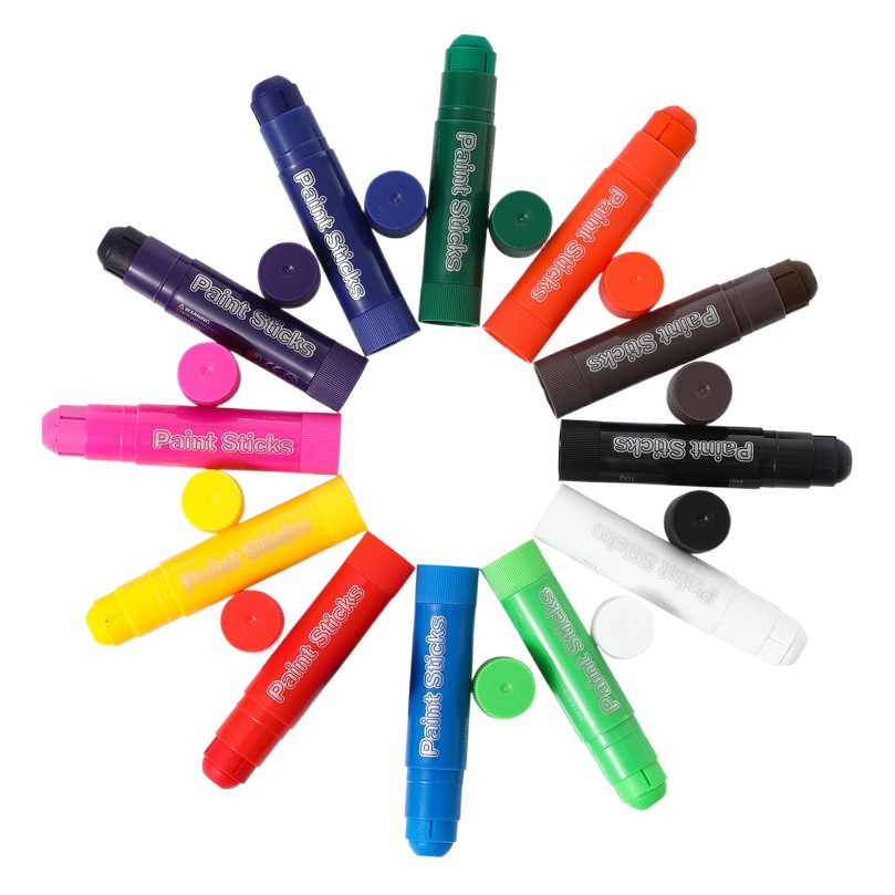 12-Color Quick-Drying Crayon, Solid Pigment Stick, Crayon, Quick-Drying Within 90 Seconds, Cross-Border E-Commerce Products
