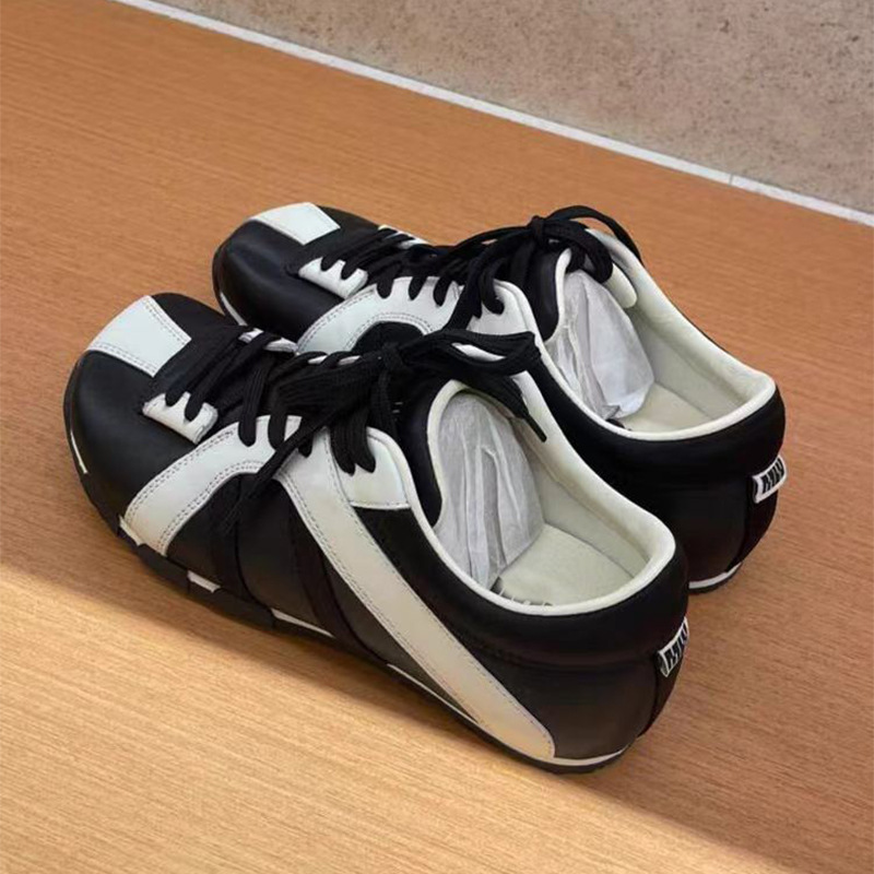 Ruth Zhao Tongxuan ~ Square Head Zebra Flat Casual Sports Board Shoes Women's New All-match Soft Bottom Soft Face German Training Shoes