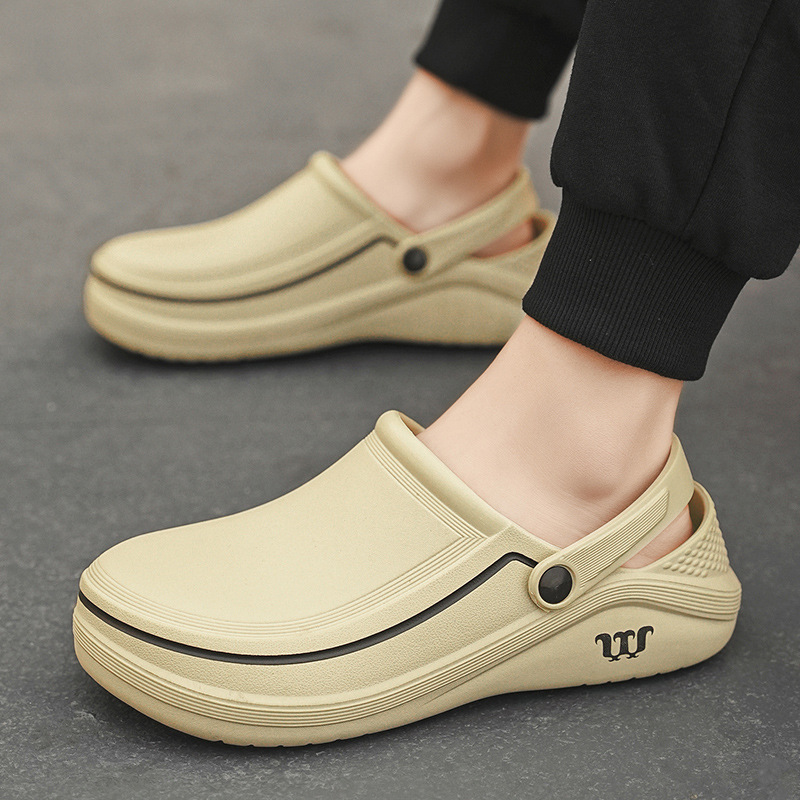 Factory New Toe-Toe Shoes Waterproof and Oil-Proof Low-Top Chef Shoes Men's Casual Summer Toe-Toe Wear-Resistant and Breathable Ready Stock