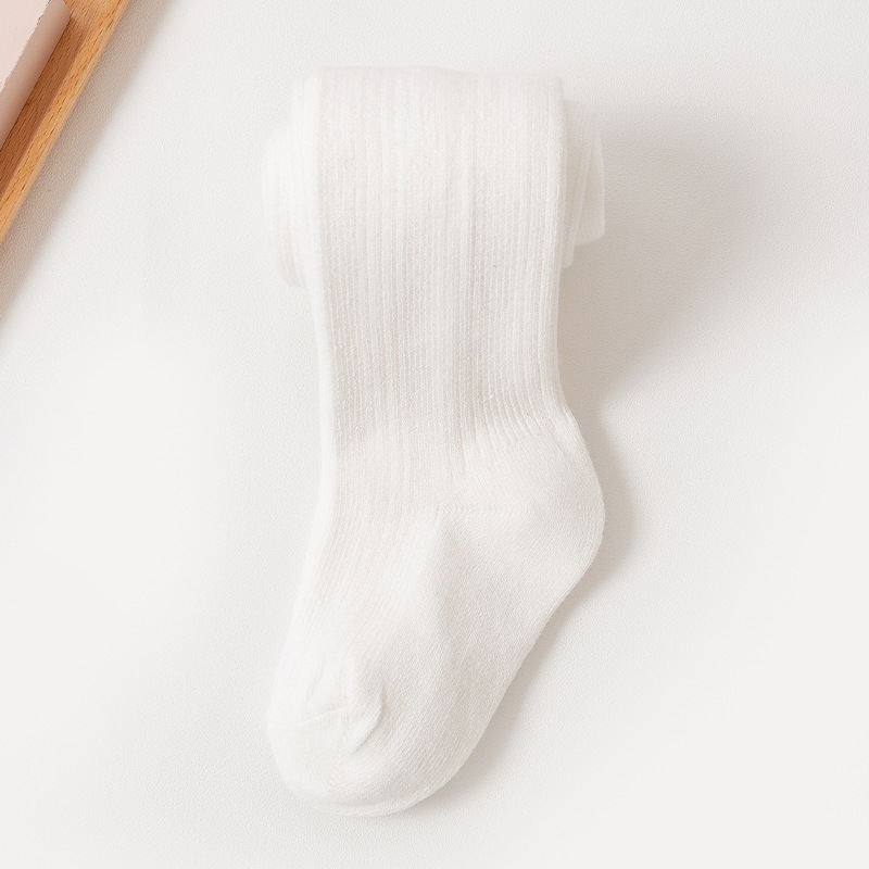 Picture of Children's Pantyhose Autum Pure Color Girls' Pantyhose Baby Socks Kidsren 0-4 Years Old Combed Cotton One-Piece Pantyhose