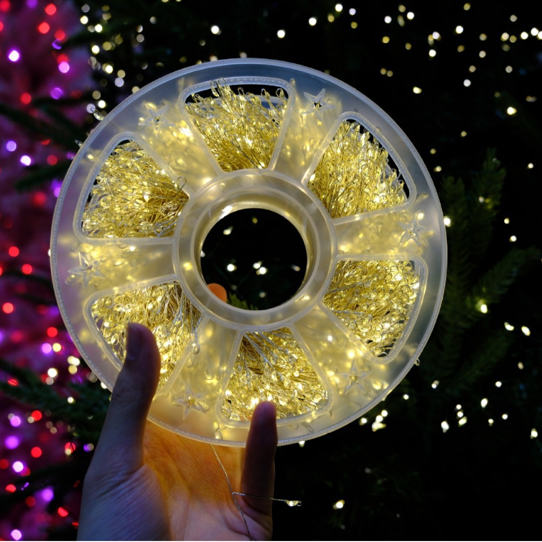 Cross-border LED Christmas Firecracker Light Centipede Foot Copper Wire Light String Indoor and Outdoor Holiday Courtyard Decorative Lights