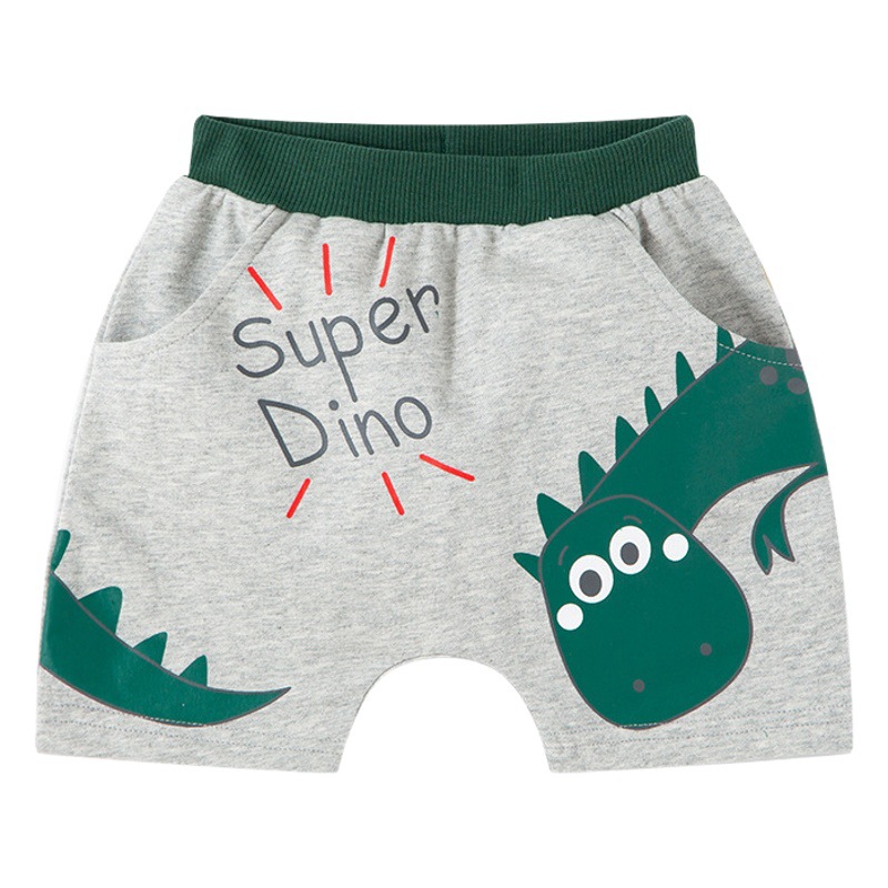 Summer New Children's Shorts Cartoon Dinosaur Big PP Pants Boys Five-point Pants Baby's Hallen Pants Trendy Hair