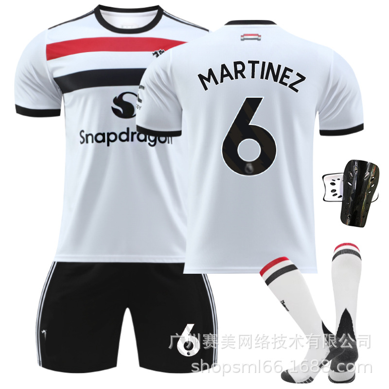 Picture of 2425 Red Devils Two-man White Football Jersey suit 10 Rashford 37 Menu 17 Garner Joe 7C Luo Men's Jersey