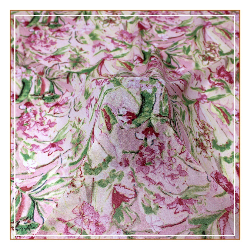 Chiffon Bead Print Fabric, Thin Draped Long Skirt, Suspender Skirt, Dress Shirt Fabric, 2024 Popular Fabric
