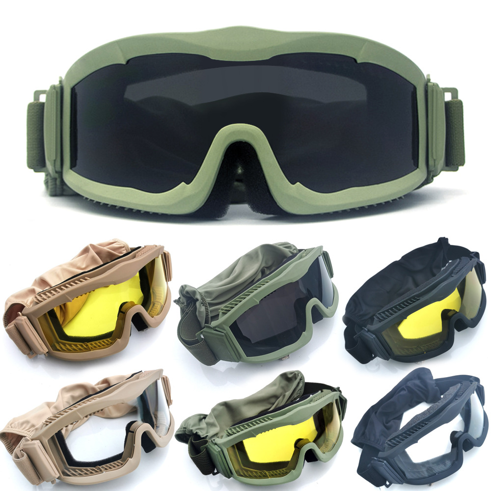 Spot Alpha Tactical Goggles Outdoor Cs Real Bulletproof Impact Resistant Desert Locust Tactical Sports Glasses