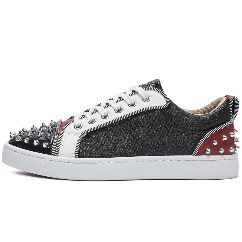 Picture of 2025 Autumn New Men's Shoes, Fashionable Casual Shoes, Personalized Studed Trendy Shoes, Spirited Young Men's Sneakers, Youth Flats