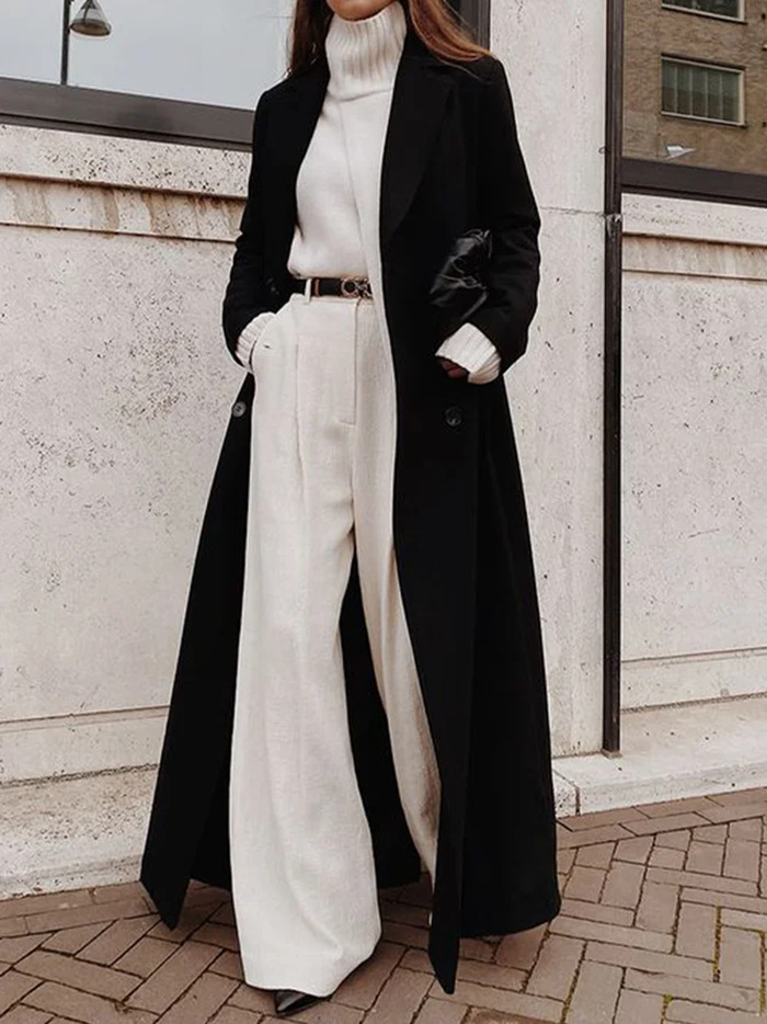 Picture of 2025 autumn and winter Europe and the United States cross-border women's clothing Amazon casual long solid color warm woolen coat coat