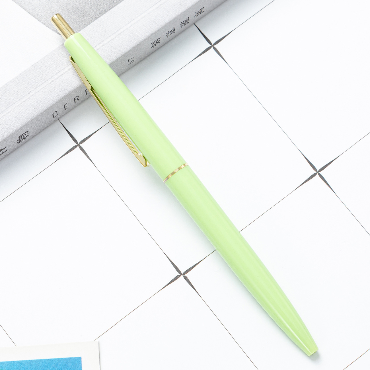 Picture of Press Multi-Color Ballpoint Pen Wholesale Office Stationery Student Plastic Ballpoint Pen Printed Logo Advertising Gift Promotional Pen