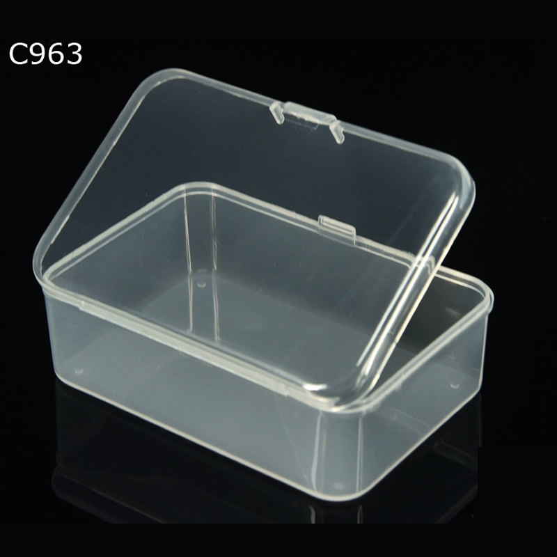 Spot hardware parts box rectangular transparent PP floss box business card box plastic packaging box C963