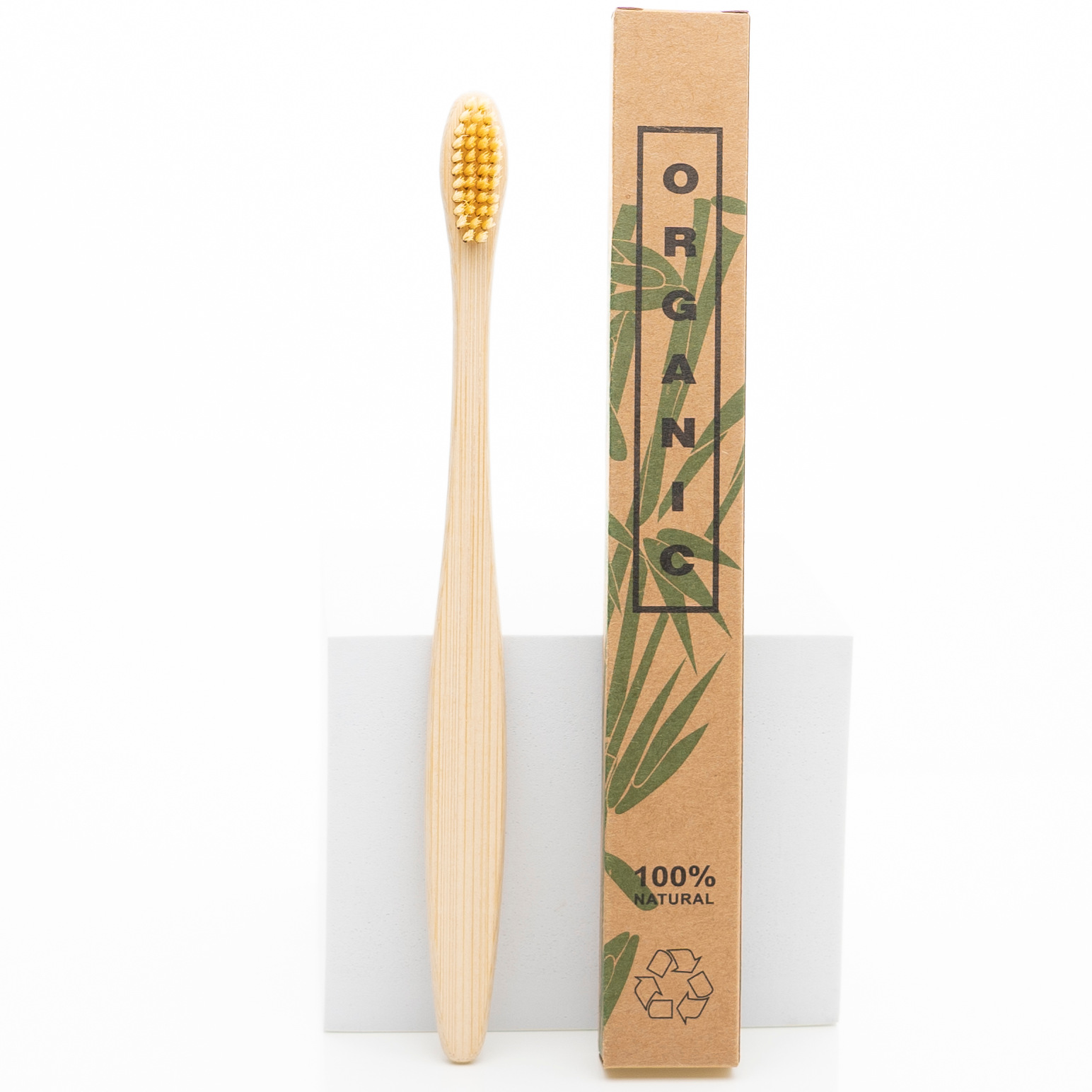 Picture of Hotel Disposable Bamboo Toothbrushes, Multi-Color Soft and Hard Bristles, Biodegradable Bamboo Toothbrushes, Customizable with Logo, Set Packaging