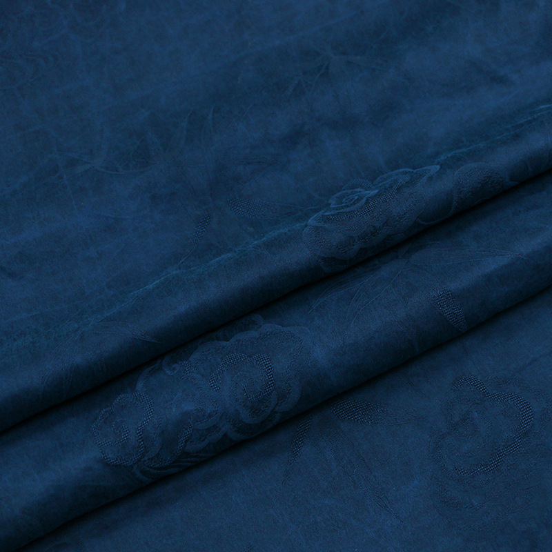 Bamboo Leaf Xiangyun New Chinese Cheongsam Silk Jacquard Fragrant Cloud Yarn Fabric Satin Turtle Plain Satin Fit Crack Garment Fabric