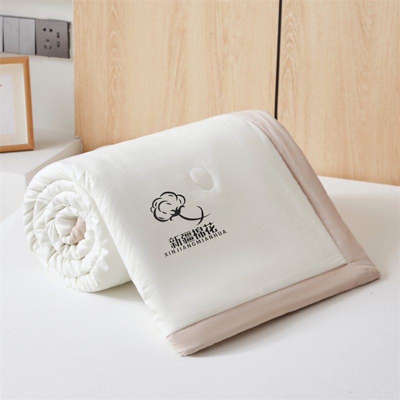 Picture of Class A Maternal and Infant Grade Non-printed Summer Quilt Xinjiang Cotton Air-conditioning Quilt Core Machine Washable Summer Cool Quilt Summer Thin Quilt