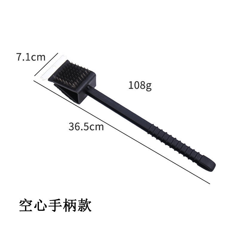 Picture of Steel Brush Cleaning Brush Long Handle Commercial Cleaning Tool Barbecue Grill Steel Brush Long Handle Barbecue Mesh Stainless Steel Brush Iron Brush
