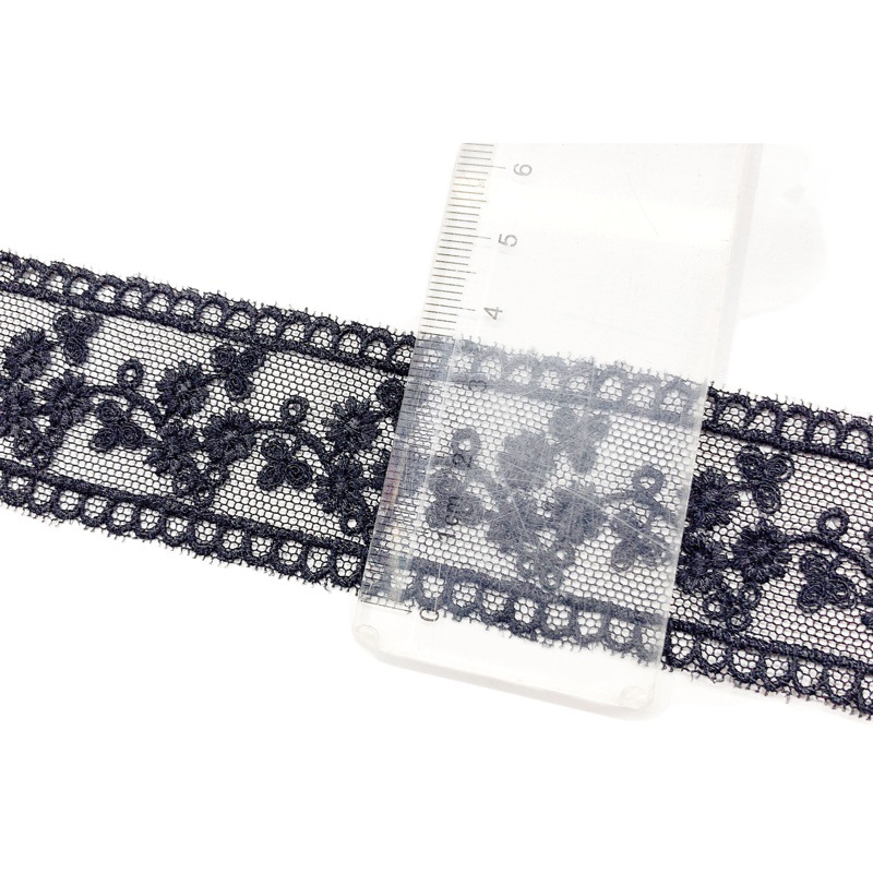 Milk Silk Flower 3.5CM High Bilateral Wave Mesh Up and Down Hand Cut Mesh Water Soluble Lace Embroidered Bar Code Lace