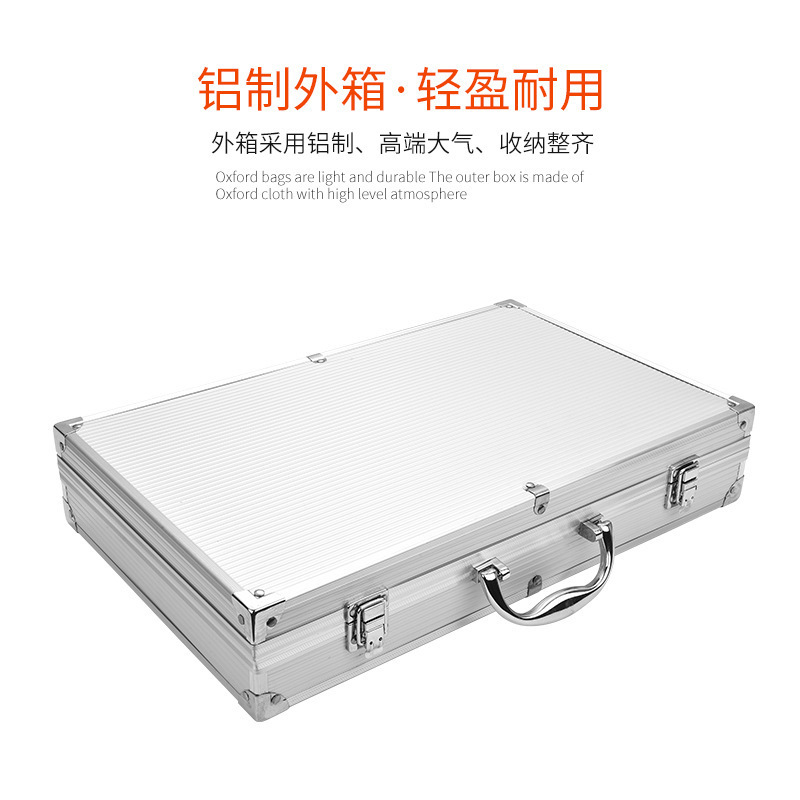 Picture of Amazon barbecue combination suit aluminum box Stainless Steel Grill suit bbq barbecue tool Grill combination