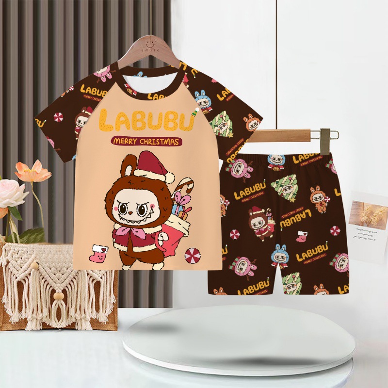 Picture of Wholesale Summer Children's Pajamas Cartoon Girls Short-Sleeved Shorts Thin Boys Casual Middle and Large Children's Suits Home Clothes