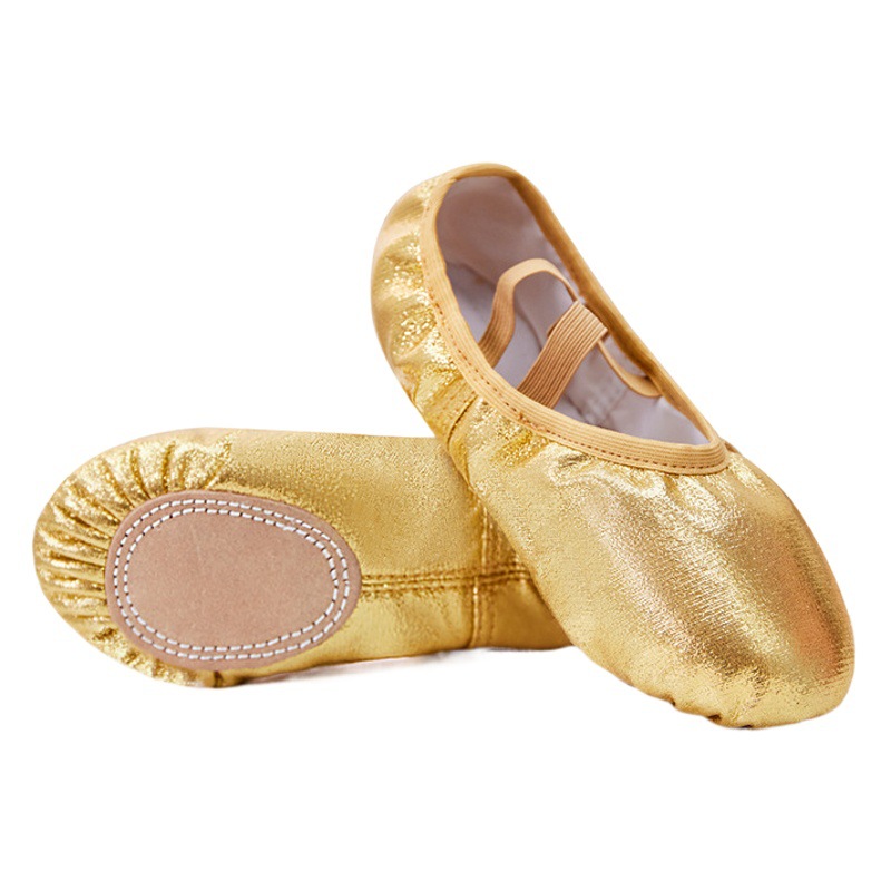 Picture of Children's Dance Shoes Soft Sole Free Lace-up Dance Shoes Adult Practice Colorful PU Shiny Dancing Cat Claw Shoes Wholesale Foreign Trade
