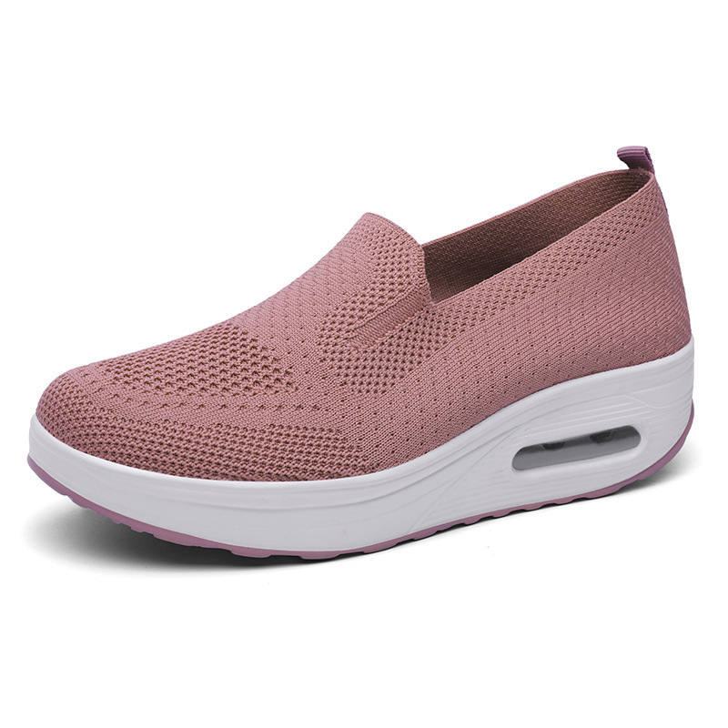 Picture of Foreign Trade 2025 Large Size Women's Shoes Pure Color Breathable Fly Woven Shoes One-Leg Women's Sports Shoes Socks Casual Shoes