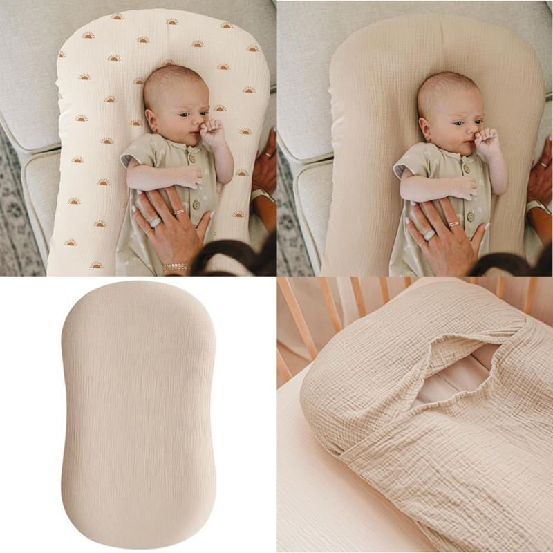 Cross-border Baby Bed Bed Cover Cotton Yarn Muslin Movable Baby Bed Pressure-resistant Removable Washable Bed Cover
