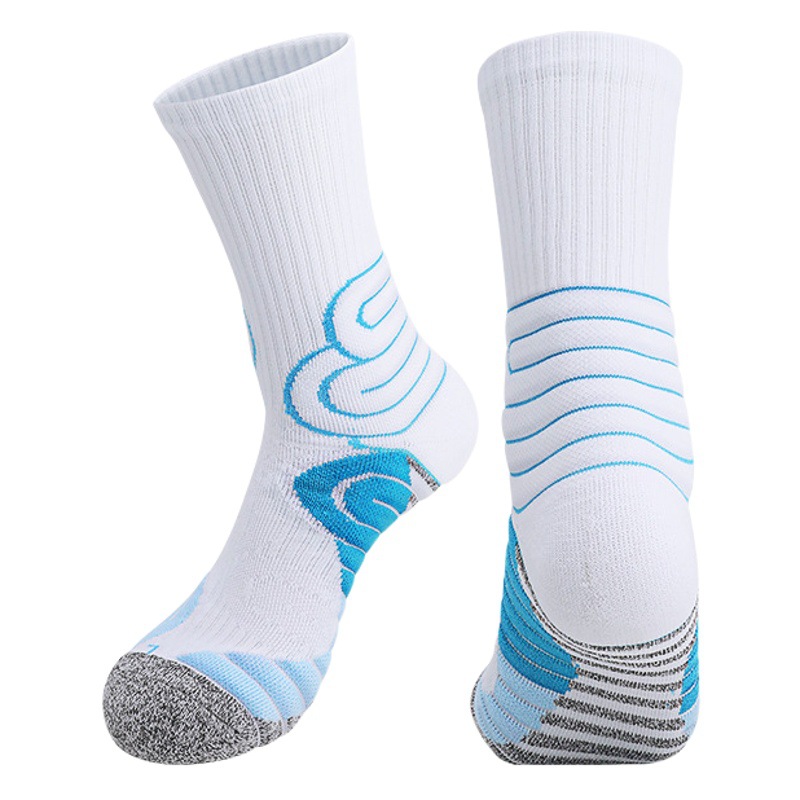 Autumn and Winter Elite Basketball Socks Men's Practical Non-Slip Cycling Socks Thick Wear-Resistant Towel Bottom Mid-Tube Professional Sports Socks