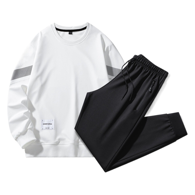 2023 Men's Casual Fashion Sports Velvet Thickened Suit Warm Sweatshirt Youth Trend Hot Style Casual and Easiest for Match