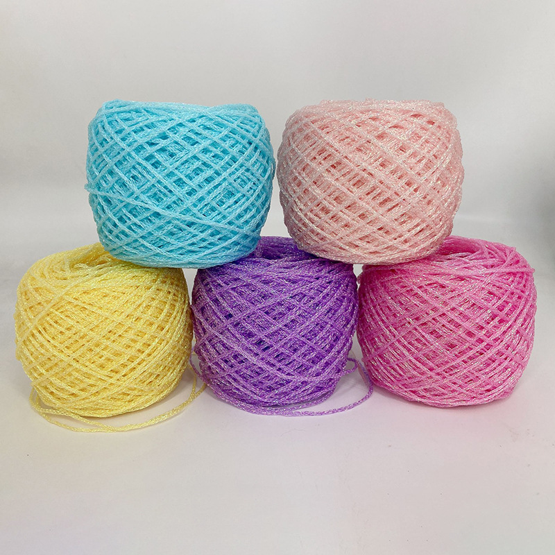 50g magic color hollow yarn candy color violent bear hand knitting thread DIY crochet doll thread factory straight hair