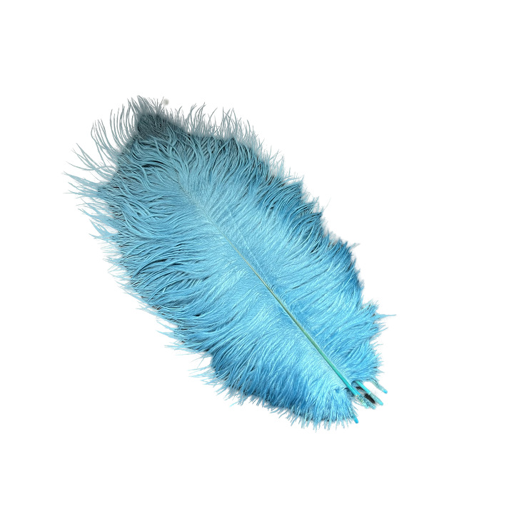 Picture of White ostrich feather 25-30cm natural ostrich feather dyed feather wedding decoration lamp ornament feather