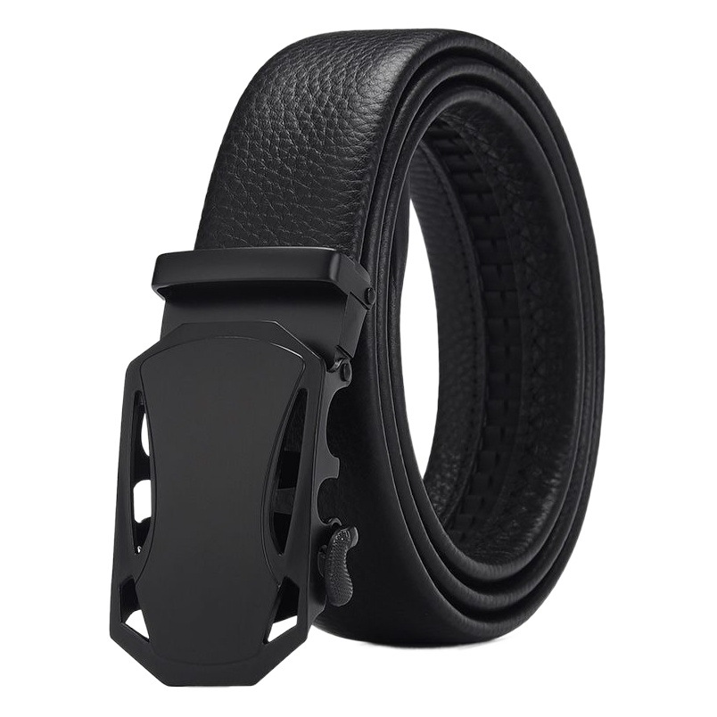 Picture of ceali kievr men's belt automatic buckle kangaroo belt pants belt TikTok fast hand online popular