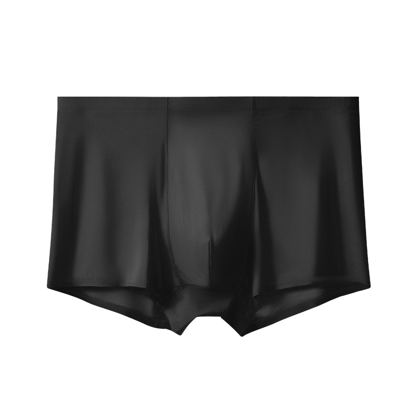 Picture of Men's underwear seamless ice silk underwear men's loose seamless underwear plus size solid color wholesale underwear men's boxers