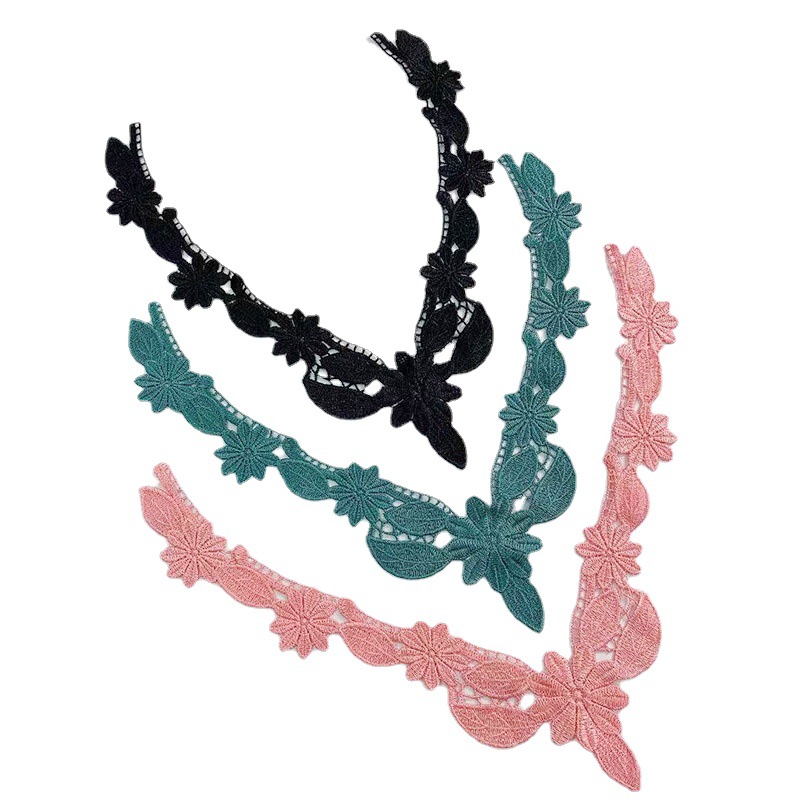Quality Fine Line Mesh Embroidery Stereo Flower Lace Accessories DIY Accessories Accessories Applique Size Flower Collar Flower