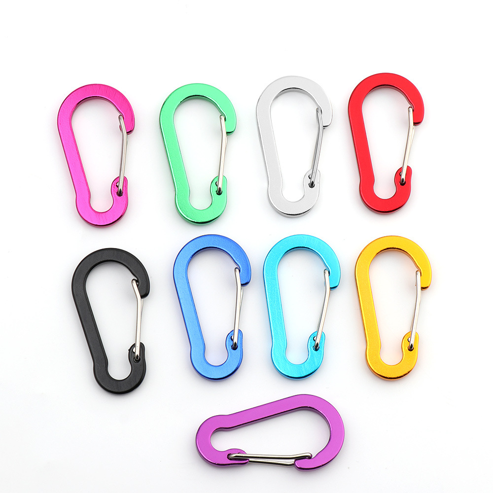 Picture of Multicolor Aluminum Alloy Steel Wire No.5 Outdoor Gourd Mountaineering Buckle Backpack Kettle Hanging Buckle Hanging Buckle Squashed Spring Buckle