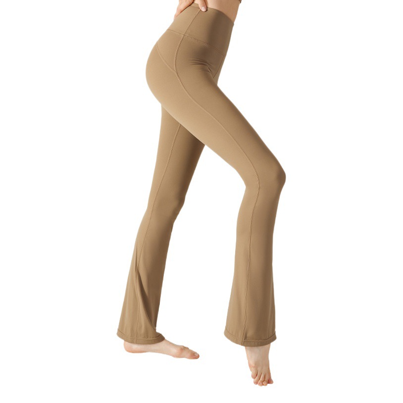 Picture of European and American Micro-horn Yoga Pants High Waist Hip-lifting Outer Wear Pilates Professional Fitness Pants Tight Sports Pants Women's Summer