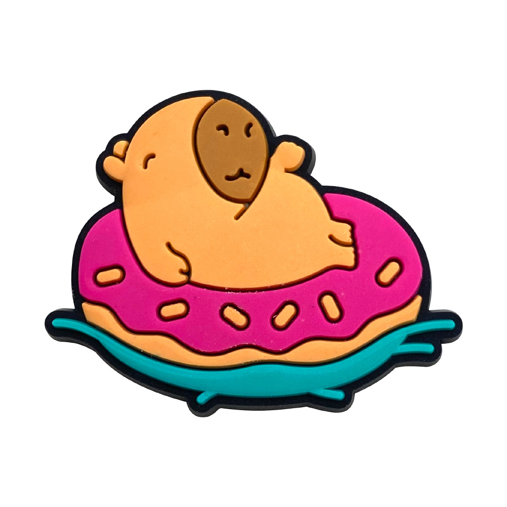 Picture of Lovable Capibala Capybara Series Hole Shoes Shoes Flower Accessories Hole Shoes Diy Accessories PVC Drop Plastic Shoe Buckle