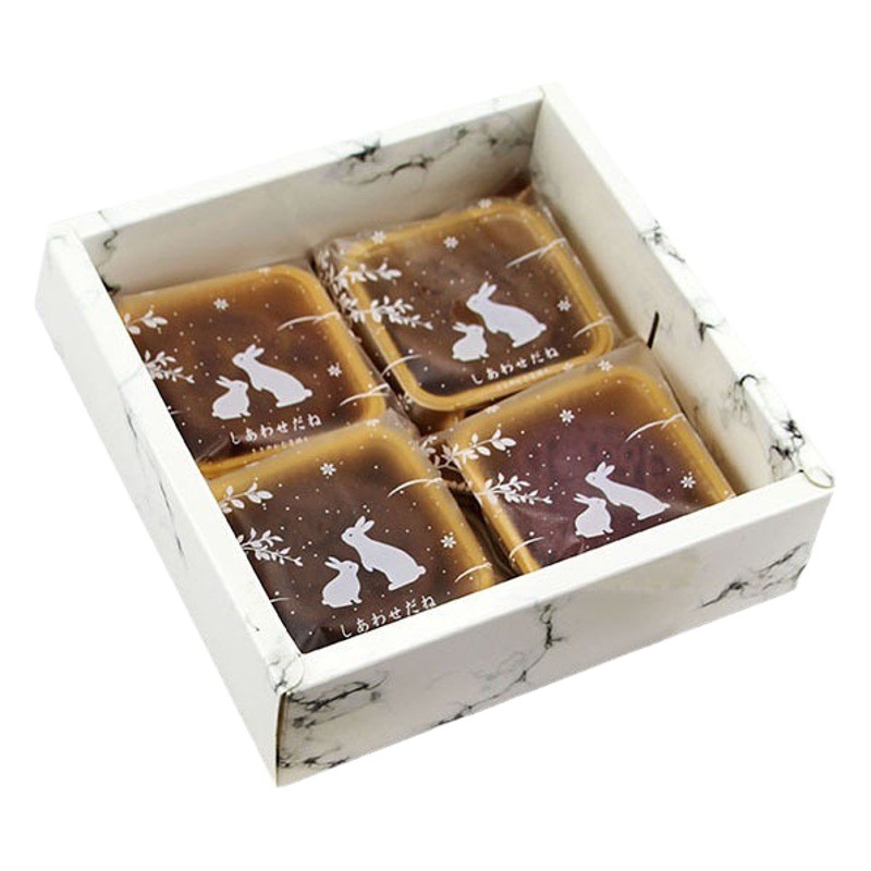 Korean version of the golden rabbit moon cake packaging bag Mid-Autumn moon cake plastic bag Foundation Jade Rabbit souffle packaging 100