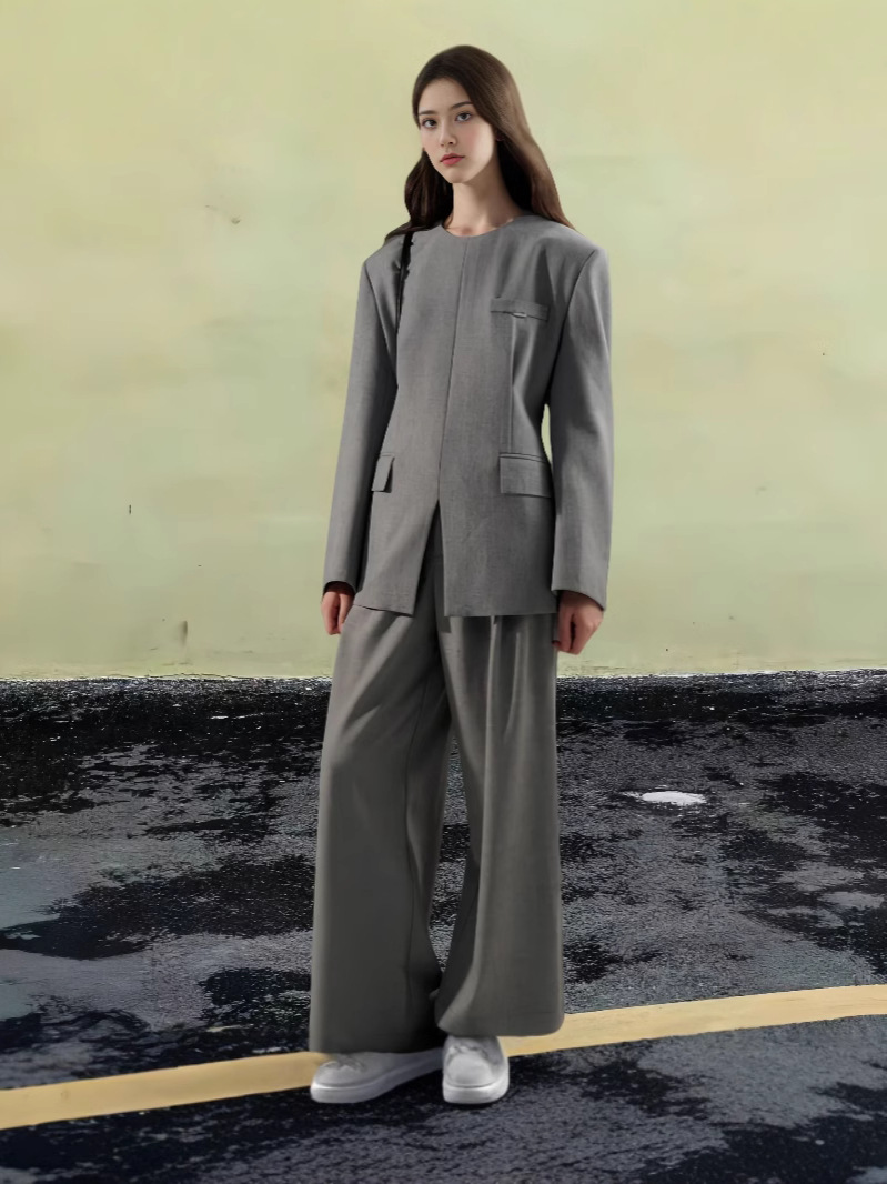 2024 European and American new coat suit suit suit retro temperament suit suit