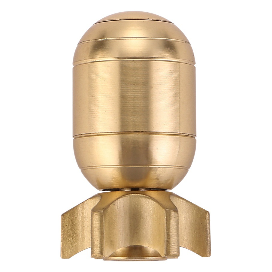 Brass Simulation Decompression Torpedo Bomb Gyro Handle Piece Desktop Rotatable Portable Handle Piece