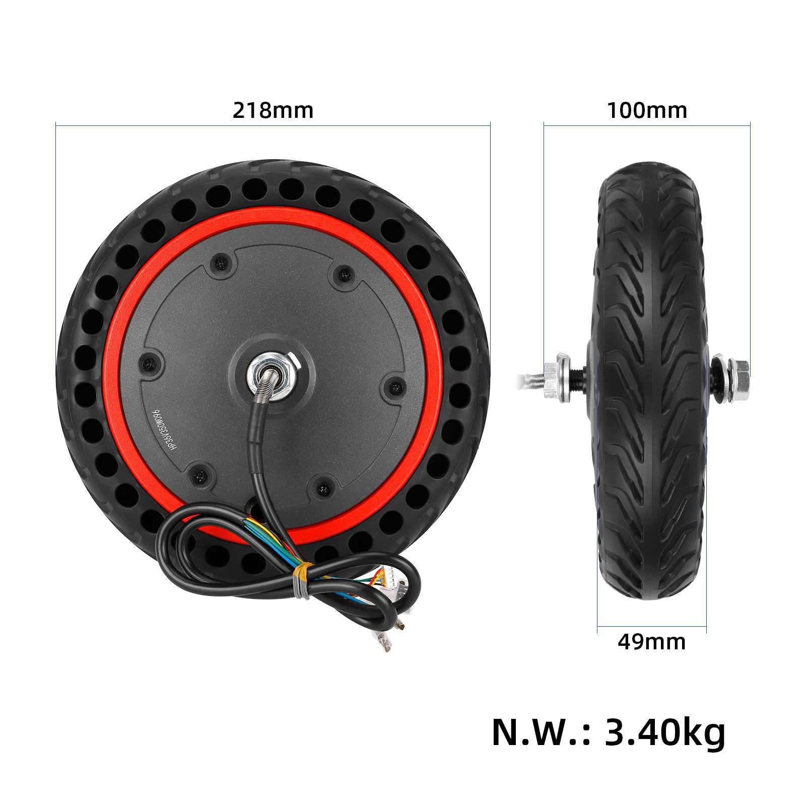 Picture of Electric Scooter Accessories Second Generation Motor Pro Scooter Motor 36V350W 8.5inch Red Side Motor