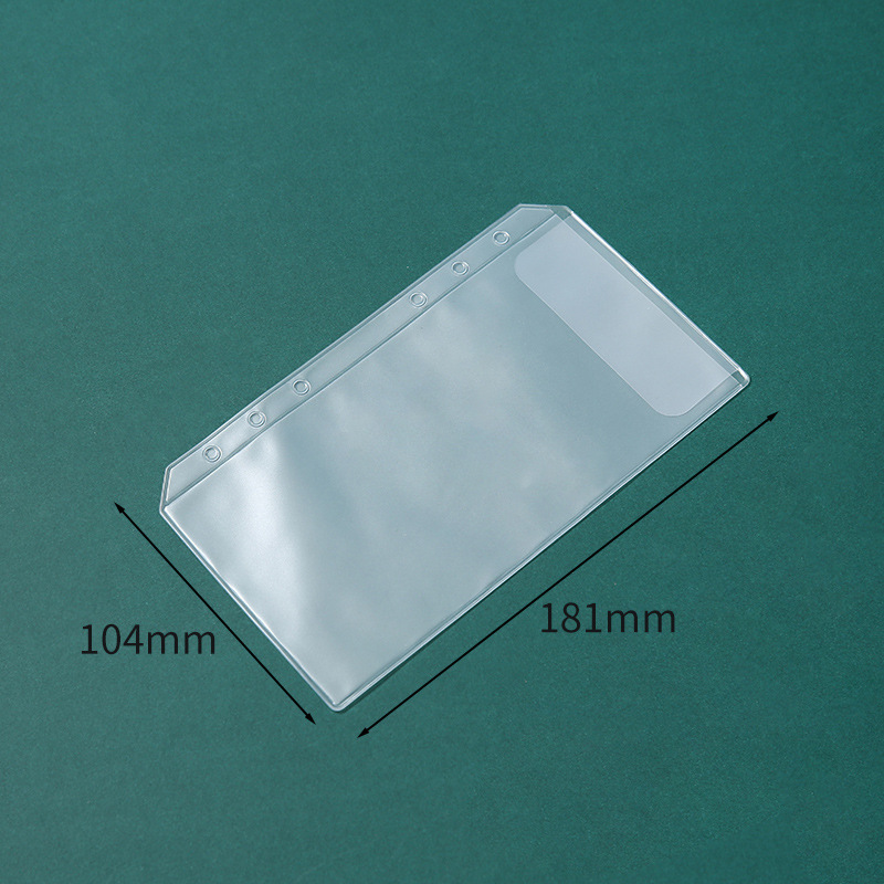 Picture of A5A6A7B5A4 book 6-hole loose-leaf notebook zipper bag bill Hand Book PVC storage bag clip chain pencil case