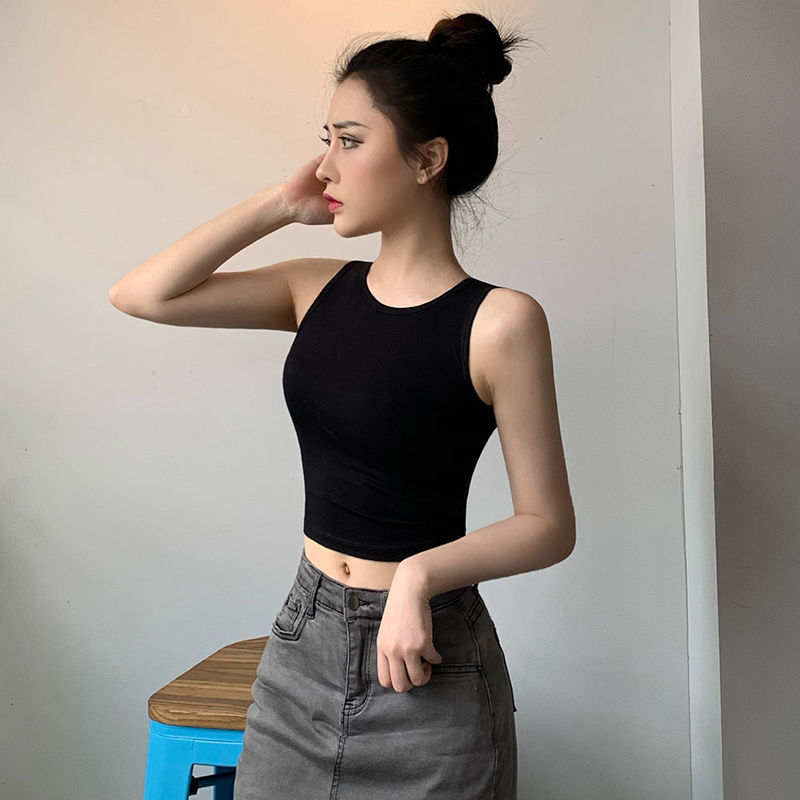 Small camisole women's wrapped chest outer wear fashionable inner base summer design sense niche sleeveless short tube top