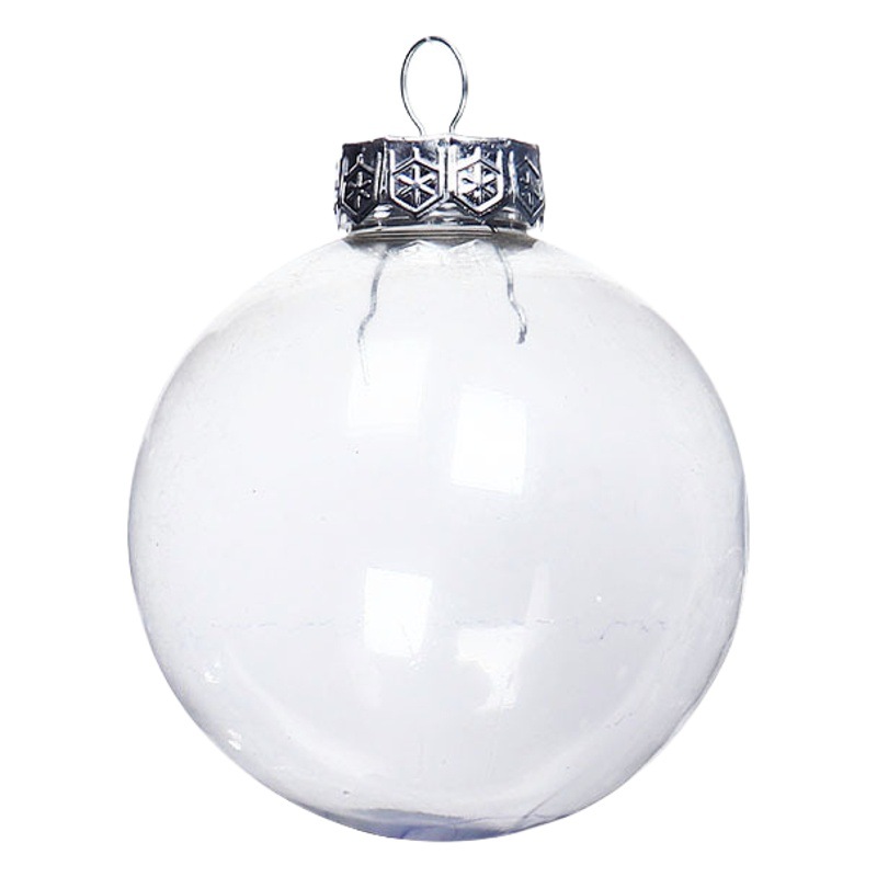 Transparent Christmas Ball Seamless Hollow Pet Plastic Christmas Ball Decoration Window Hanging Ball Christmas Tree Pendant